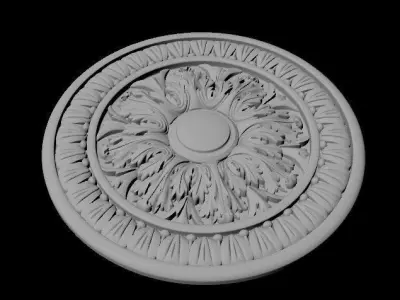 rosette circular medallion 3D model get