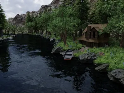 Valley Scene 3D model