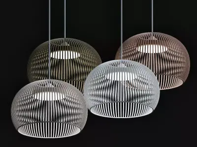 Suspension Luminaire Bois 3D model
