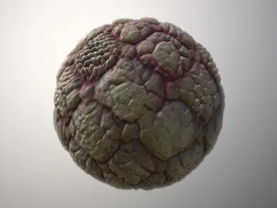 Material Skin Monster 50 Seamless PBR Texture Texture