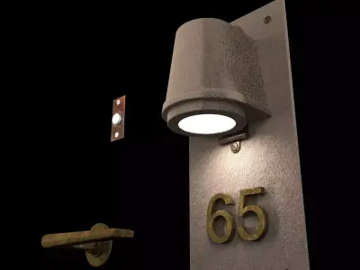 Door furniture set 3D model