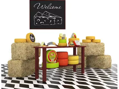 Cheese Showcase 2 3D model
