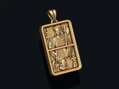 Club Jack playing card pendant light 3D print model