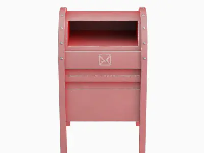 Old Dirty MailBox 01 Low-poly 3D model