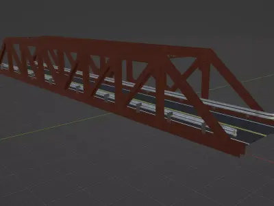 Magnificent Rustic Truss Bridge 3D model