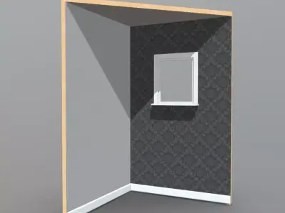 Room Corner Low-poly 3D model