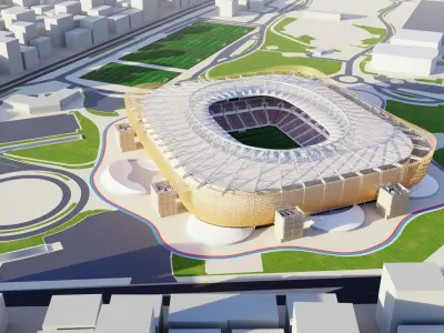 Al Rayyan Stadium fifa world cup 2022 qatar 3D model