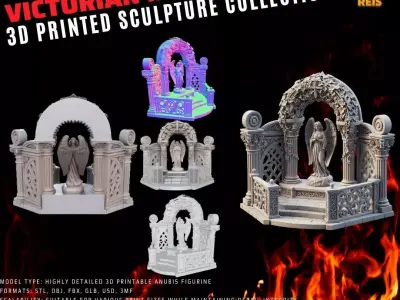Gothic Angel Monumental Altar 3D model