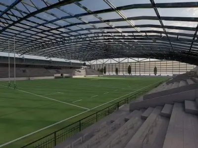 Football Stadium-American football 3D model