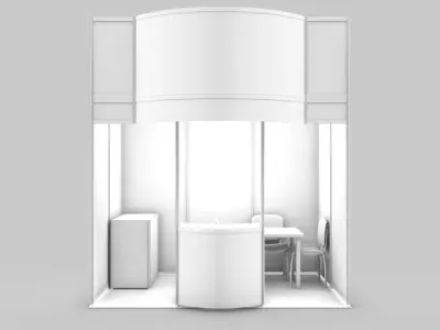 exhibition stand design 3D model