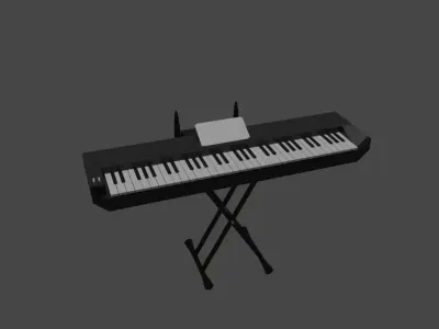 Piano electronic keyboard 3D model