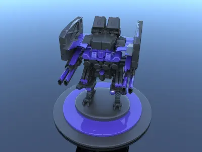 Cyborg Prototype Mecha Robot SciFi 3D model