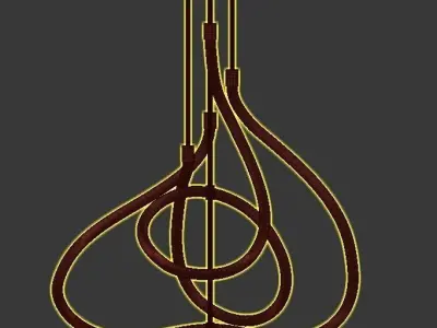 GLORIFY pendant light - gold 3D model