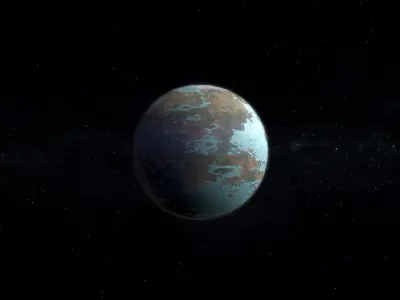 Alien Planet 05 Low-poly 3D model