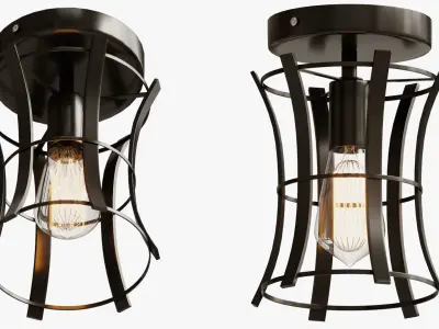 pendant loft medieval torch top 3D model
