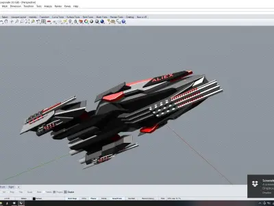 Apocrypha Cruiser Model Space ship 3D model