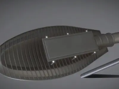 Sci-Fi Street Light 14 version 12 6m with pole 4 Low-poly 3D model