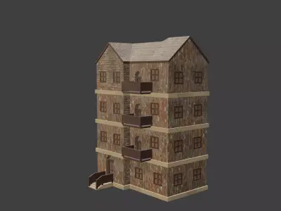 House Model 42 Low-poly 3D model