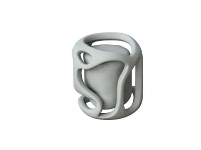 SciFi Shape Object Low Poly Low-poly 3D model 8