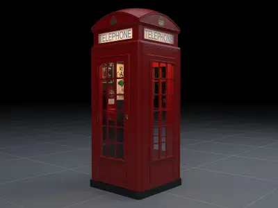 BRITISH TELEPHONE BOOTH 3D model