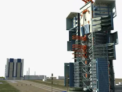 Jiuquan Satellite Launch Center 3D model