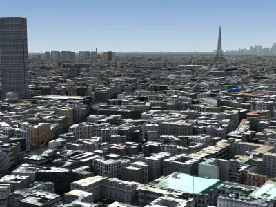 Paris France Low-poly 3D model