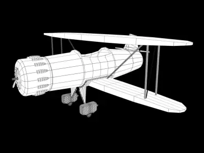 CRASH AIRPLANE Low-poly 3D model