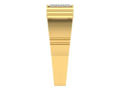 Light Weight Yellow Gold Diamond Ring  -ZA RN 4196 3D print model