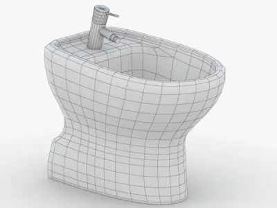 1557 - Toilet Low-poly 3D model