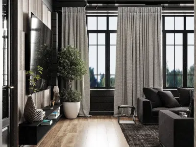 LivingRoom interior scene 3D model purchase