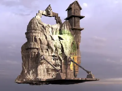 Dark Ravenwood Treehouse Tower  3D model