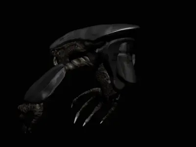 Fiction Alien Low-poly 3D model