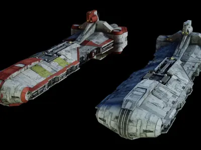 Pelta-class frigate  - Star Wars 3D model