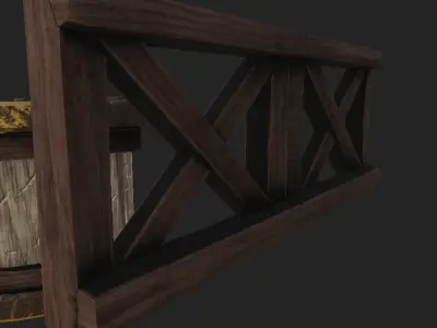 Crawling Ladder platform Low-poly 3D model