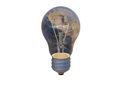 High poly Thomas Edison light bulb 3D model