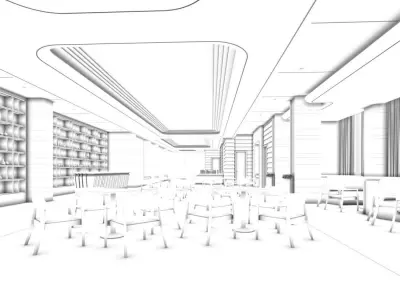 Business Restaurant - Coffee - Banquet  69 3D model