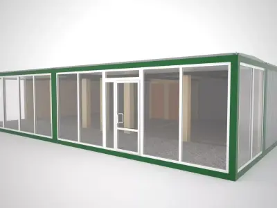 Auto showroom modular 3D model