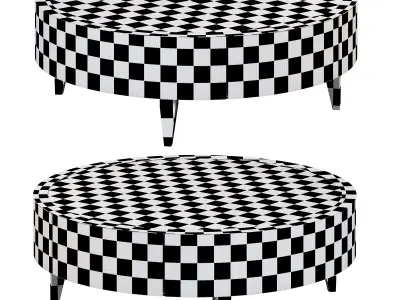 REEDED ROUND COCKTAIL TABLE by bakerfurniture 3D model