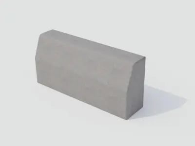 Curbstone  Border Low-poly 3D model