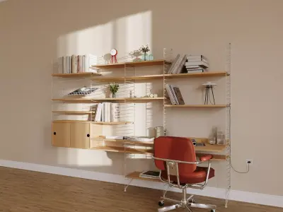 Sun Light Blender Interior Scene 3D model