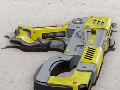  Sci-fi Machine Gun DRD51 Low-poly 3D model