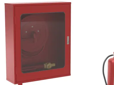 Fire Fighting System and security System 3D model