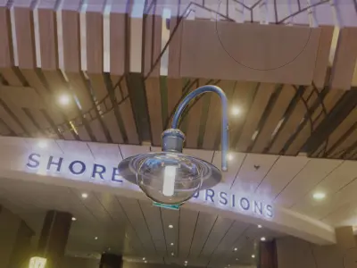  Street Light -7- Blue Version - For Walls Low-poly 3D model