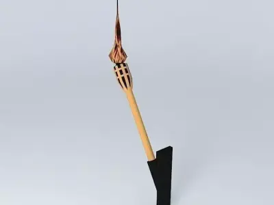Bamboo torch 3D model