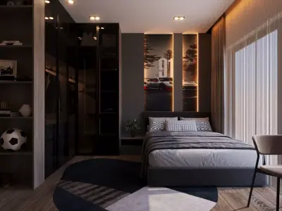 bedroom scene 3D print model
