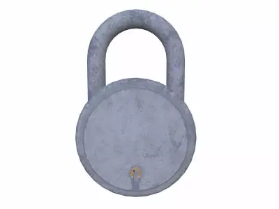Pad Lock Low-poly 3D model