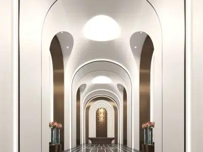 Arches Hall Interior 3D model