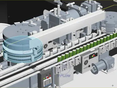 Lithium ion battery factory 3d scene 3D model