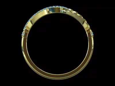 Minimalist Bezel Set Solitaire Ring 14K Gold 3D print model