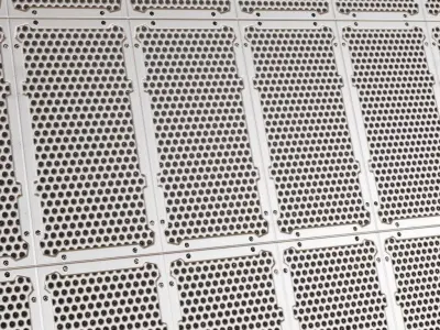 White Metal Grill Transparent PBR Seamless Texture